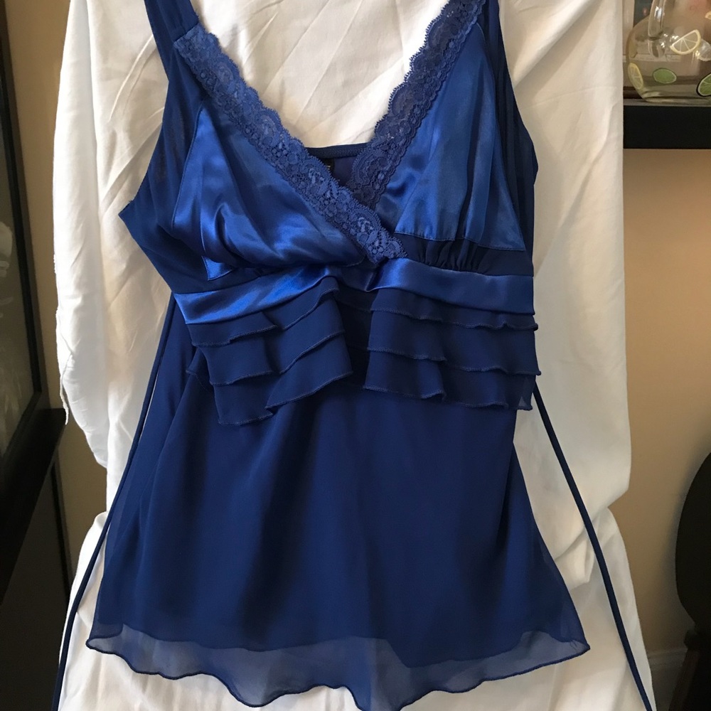 Women’s blue large Fredericks camisole top